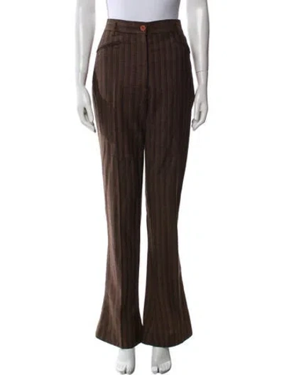 Pre-owned Acne Studios Wool Wide Leg Pants In Brown