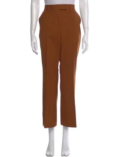 Pre-owned Acne Studios Wool Wide Leg Pants In Brown
