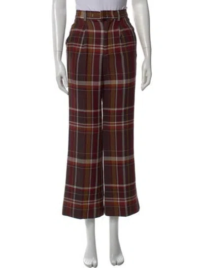 Pre-owned Acne Studios Wool Wide Leg Pants In Brown