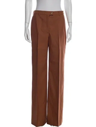Pre-owned Acne Studios Wool Wide Leg Pants In Brown