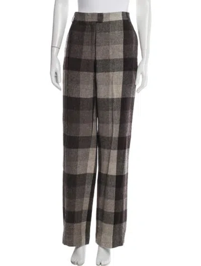 Pre-owned Acne Studios Wool Wide Leg Pants In Brown