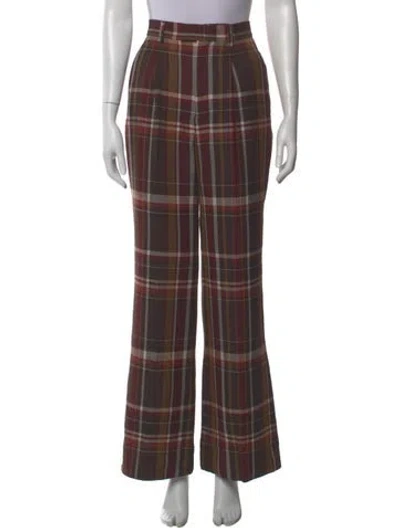Pre-owned Acne Studios Wool Wide Leg Pants In Burgundy
