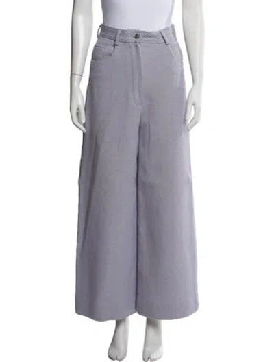 Pre-owned Acne Studios Wool Wide Leg Pants In Gray