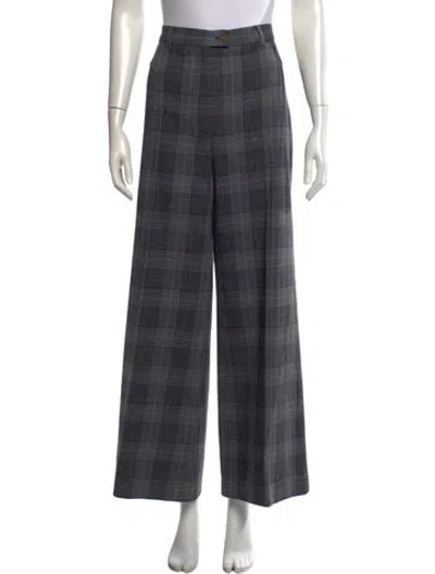 Pre-owned Acne Studios Wool Wide Leg Pants In Grey