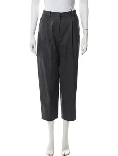Pre-owned Acne Studios Wool Wide Leg Pants In Grey