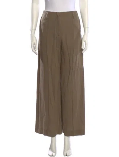 Pre-owned Acne Studios Wool Wide Leg Pants In Neutral