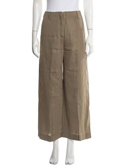 Pre-owned Acne Studios Wool Wide Leg Pants In Neutrals