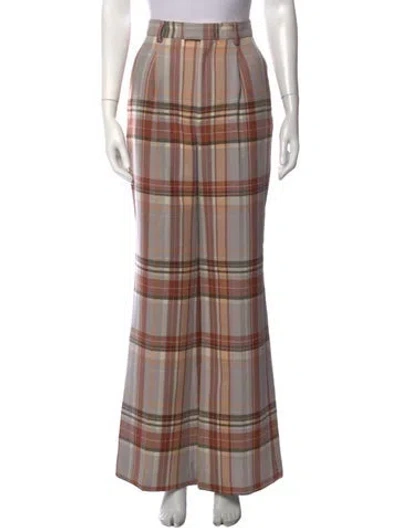 Pre-owned Acne Studios Wool Wide Leg Pants In Neutrals