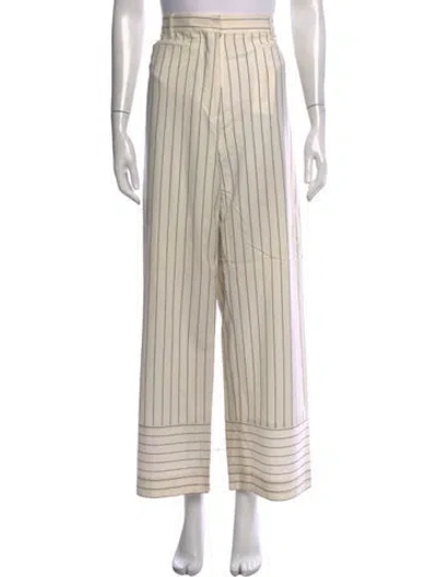 Pre-owned Acne Studios Wool Wide Leg Pants In Neutrals