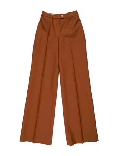 Pre-owned Acne Studios Wool Wide Leg Pants In Orange