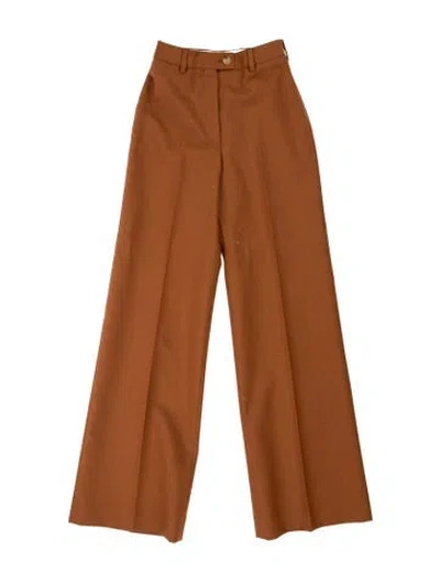 Pre-owned Acne Studios Wool Wide Leg Pants In Orange