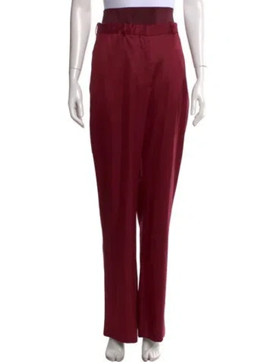 Pre-owned Acne Studios Wool Wide Leg Pants W/ Tags In Burgundy