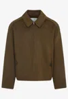 Acne Studios Wool Zip-up Jacket In Green