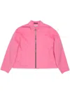 Acne Studios Wool Zipper Jacket In Pink