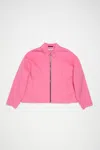 Acne Studios Wool Zipper Jacket In Bubble Pink