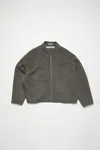 Acne Studios Wool Bomber Jacket In Graphite Grey