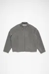 Acne Studios Wool Zipper Jacket In Gray