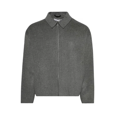 Pre-owned Acne Studios Wool Zipper Jacket 'grey Melange' | Men's Size 52