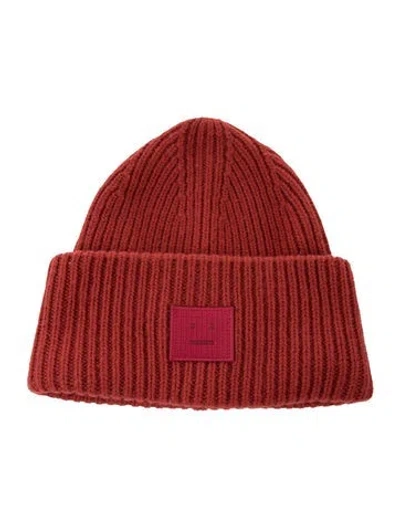 Pre-owned Acne Studios Wool-knitted Beanie In Red