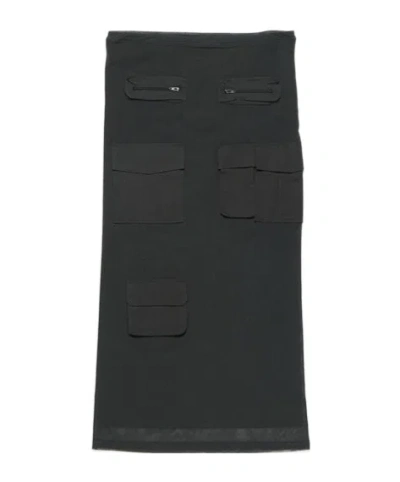 Acne Studios Work Mesh Skirt In Black