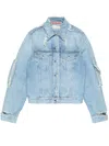 Acne Studios Lapel Long-sleeved Denim Jacket In Blue