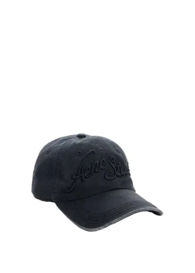 Acne Studios Woven Hat In Black
