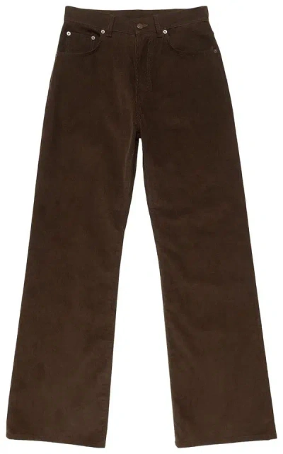 Acne Studios Woven Pants In Brown