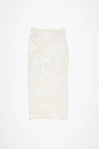 Acne Studios Woven Skirt In Off White