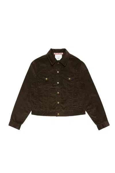 Acne Studios Wowen Jacket In Brown