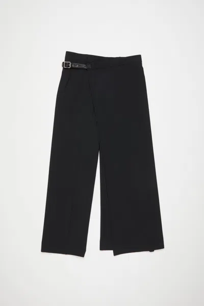 Acne Studios Wrap Over Trousers In Black