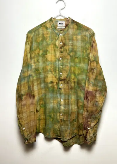 Pre-owned Acne Studios X Avant Garde Acne Camo Painters Vintage Travis Flannel Shirt Tie Dye Y2k (size Medium)