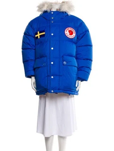 Pre-owned Acne Studios X Fjallraven Down Coat In Blue