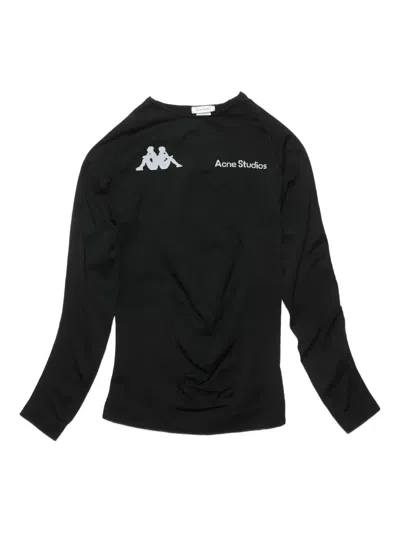 Acne Studios X Kappa Logo T-shirt In Black