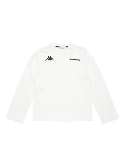 Acne Studios X Kappa Logo T-shirt In White