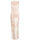 ACNE STUDIOS X KATERINA JEBB NEUTRAL ABSTRACT-PRINT DRESS