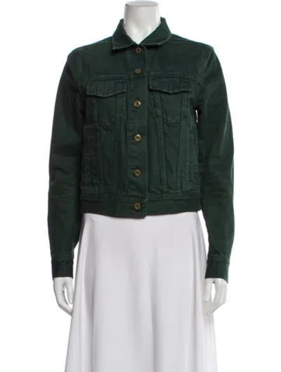 Pre-owned Acne Studios X Starter Denim Jacket In Green