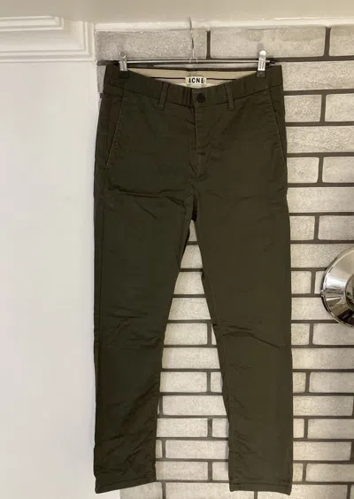 Pre-owned Acne Studios X Vintage Acne Studios Khaki Rog Satin Pants ...