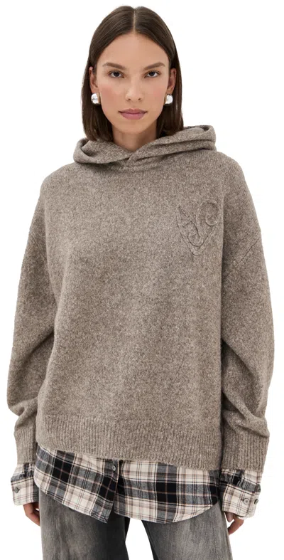 ACNE STUDIOS YAK COTTON FLANNEL BEIGE MELANGE