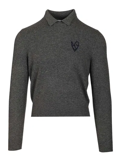 Acne Studios Yak Wool Sweater Knitwear Grey In Gray