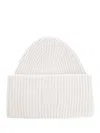 Acne Studios Large Face Patch Wool Beanie In White