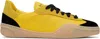 Acne Studios Leather Low-top Sneakers In Ane Yellow/black