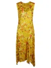 Acne Studios All-over Floral Printed Dress In Yellow
