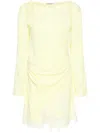 Acne Studios Womens Fluo Yellow Derika Floral-lace Cut-out Woven Mini Dress In Yellow