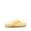 Acne Studios Blurr Shearling Flip Flop In Yellow