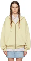 Acne Studios Green Zip Hoodie In An9 Sand/green