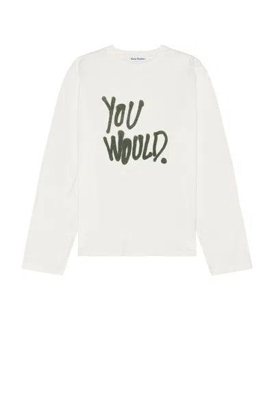 Acne Studios You Would Tee In White