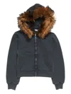 Acne Studios Hooded Zipper Hoodie In Black