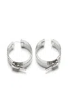 Acne Studios Zip-detail Hoop Earrings In Silver