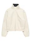 Acne Studios Satin Logo Jacket In Neutral