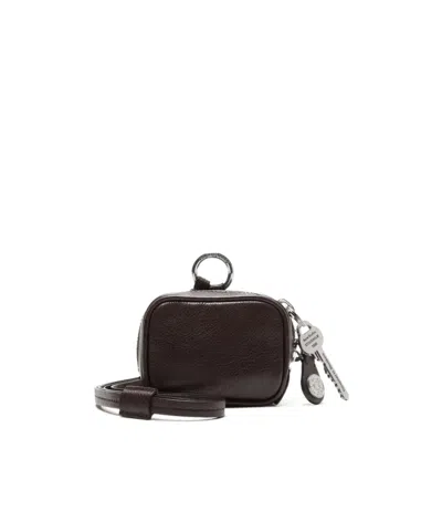 Acne Studios Zip Leather Headphones Case In Black
